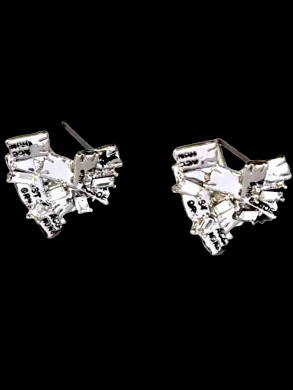 “Trash Heap” Newspaper Clippings Pile Abstract Art Unique Grunge Punk Metal Stud